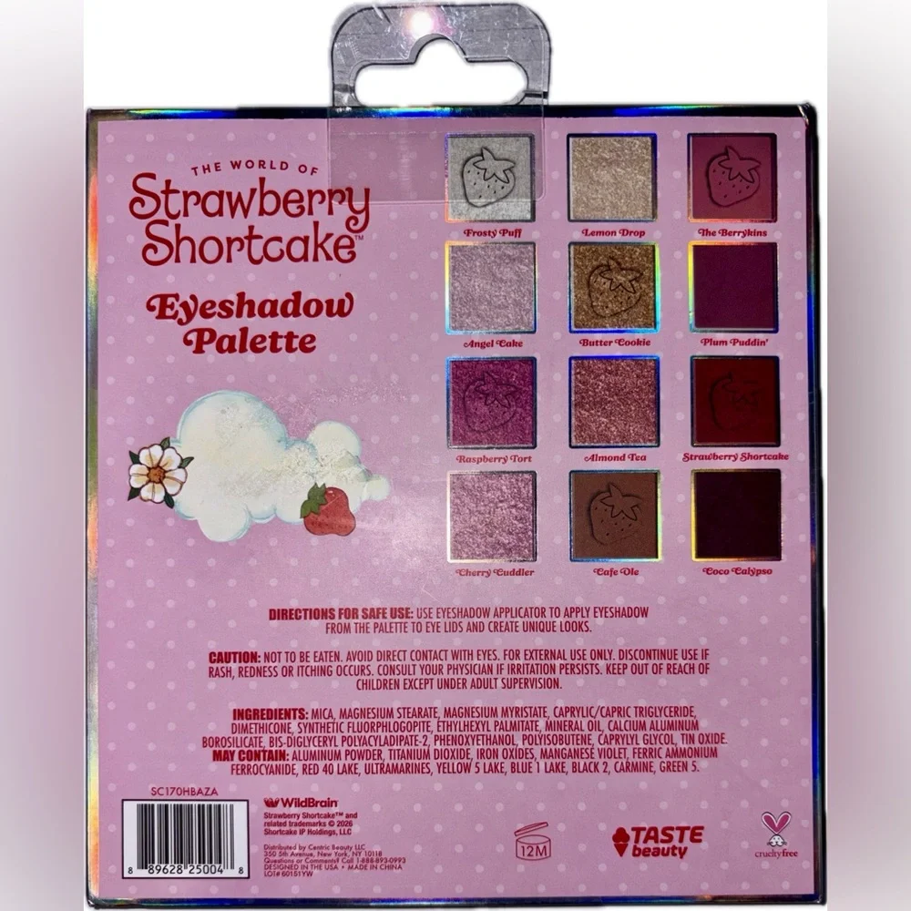 Strawberry Shortcake Eyeshadow Palette with Double Door and Double Mirrors